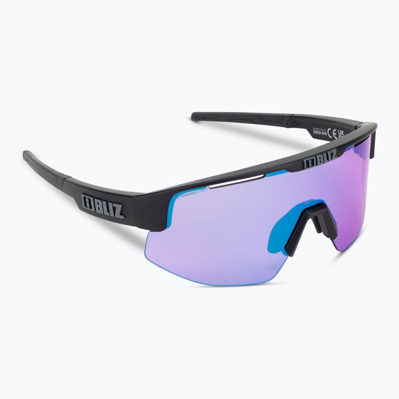 Occhiali da sole Bliz Matrix Small Nano Optics Nordic Light nero opaco/begonia/blu viola