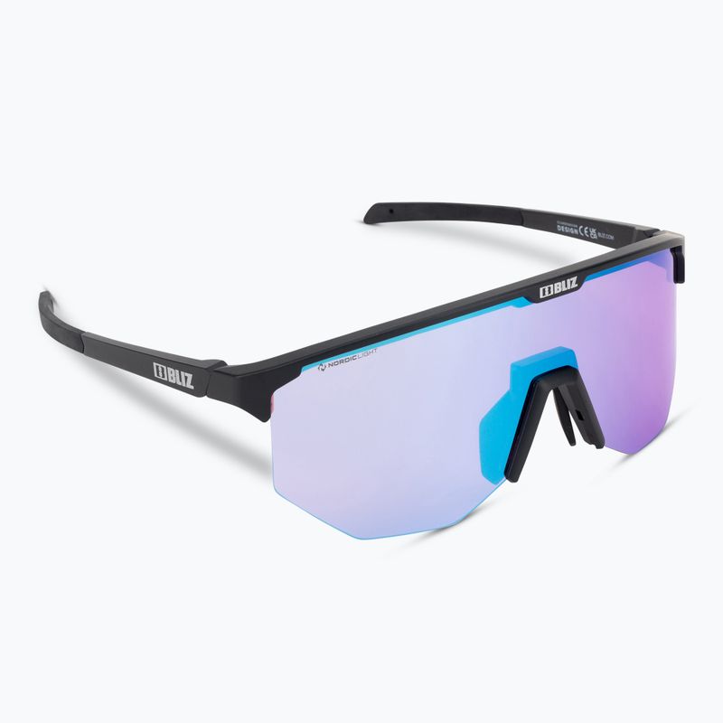 Occhiali da sole Bliz Hero Nano Optics Nordic Light S2 nero opaco/light begonia/blu viola