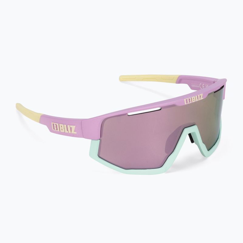 Occhiali da sole Bliz Fusion opachi viola pastello giallo logo/marrone rosa multi 2