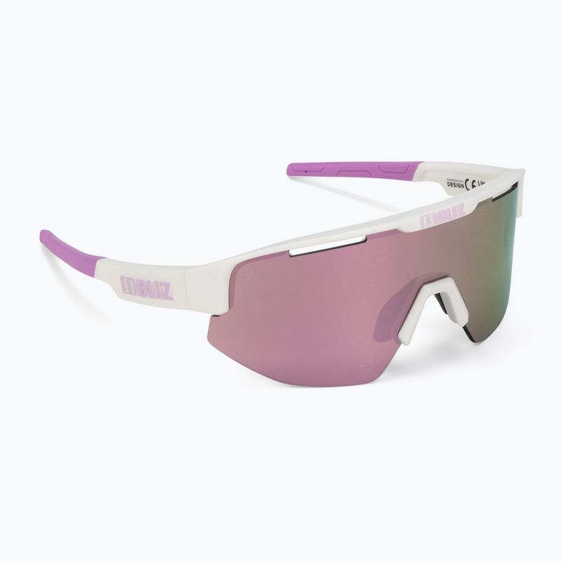 Occhiali da sole Bliz Matrix bianco opaco viola logo/marrone rosa multi