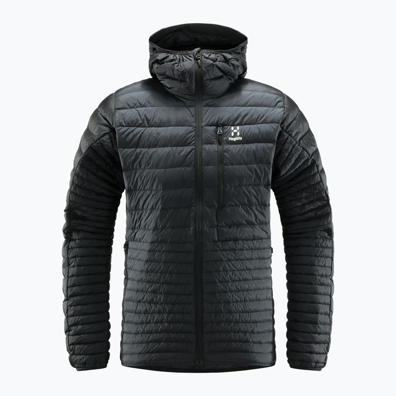 Piumino da uomo Haglöfs Micro Nordic Down Hood nero vero