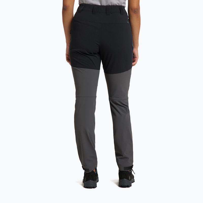 Pantaloni da trekking da donna Haglöfs Mid Standard magnetite/nero vero 3