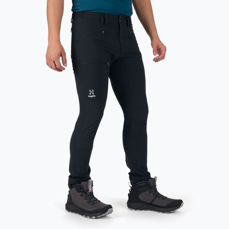 Pantaloni da trekking da uomo Haglöfs Mid Slim nero vero 3