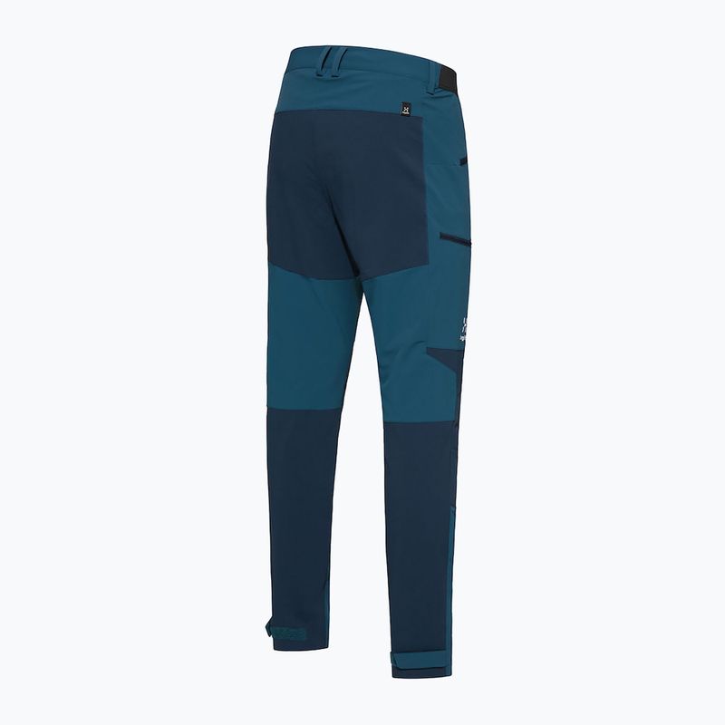 Pantaloni da trekking da uomo Haglöfs Mid Slim blu oceano scuro/marrone 8