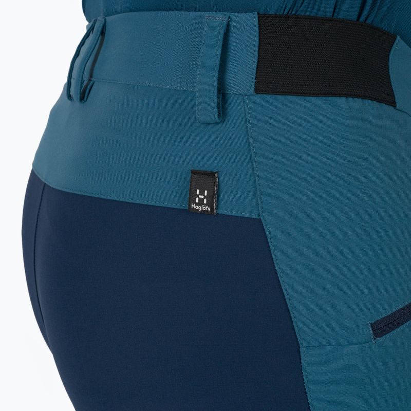 Pantaloni da trekking da uomo Haglöfs Mid Slim blu oceano scuro/marrone 6
