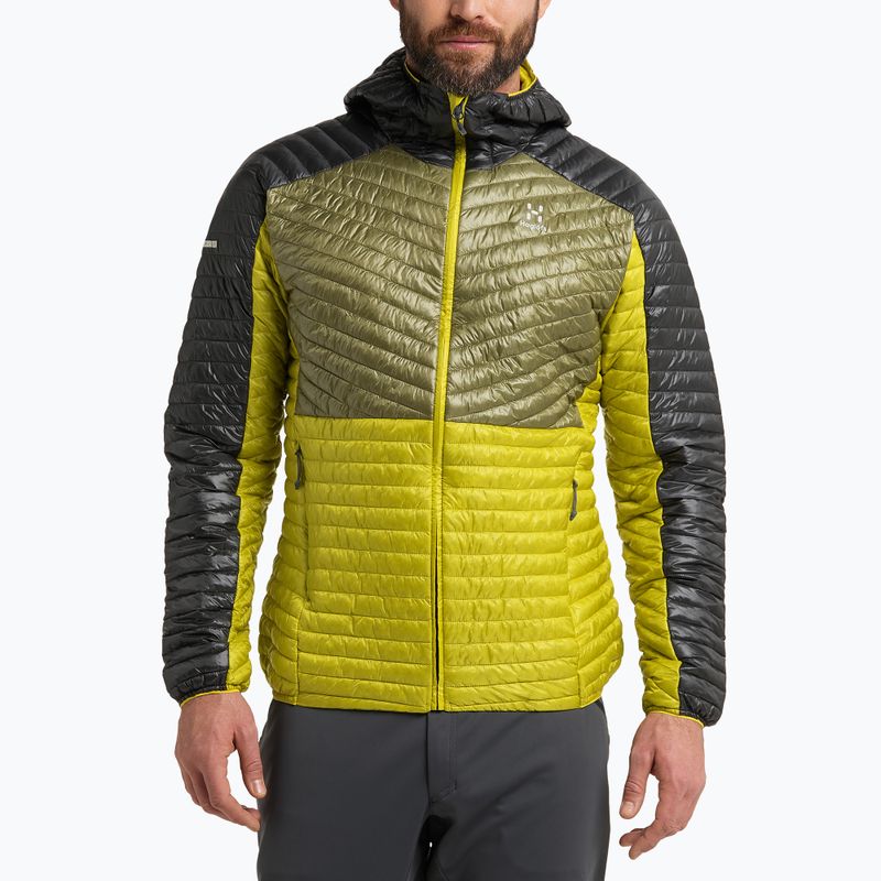 Haglöfs piumino da uomo L.I.M Mimic Hood aurora/verde oliva