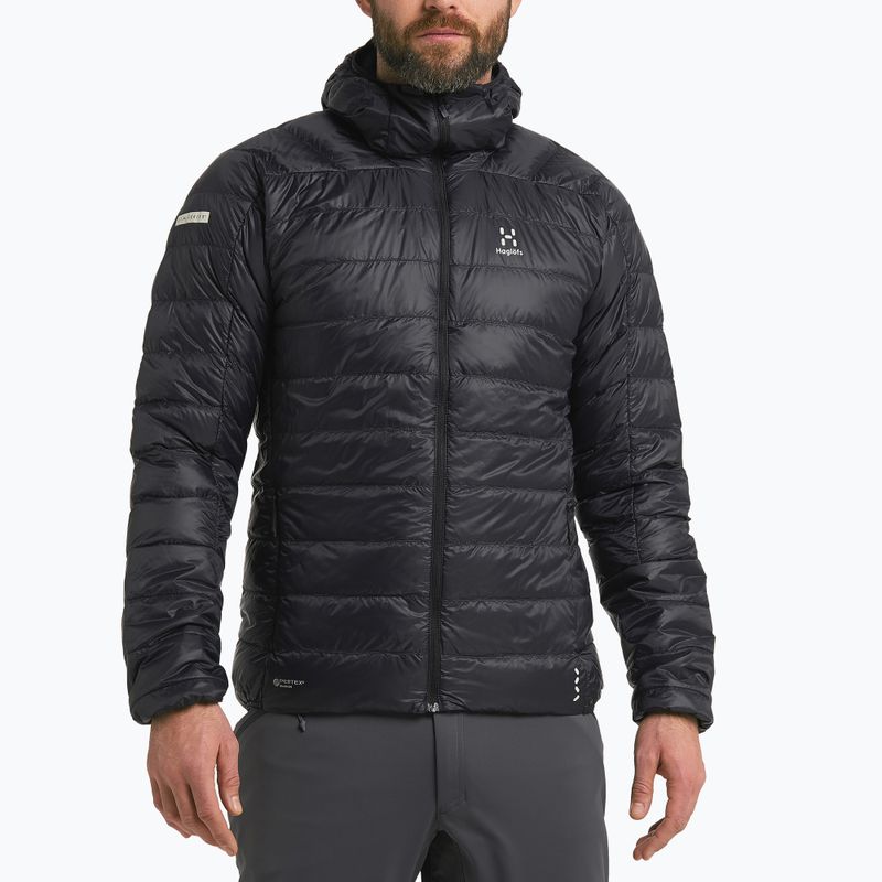 Piumino da uomo Haglöfs L.I.M Down Hood nero vero