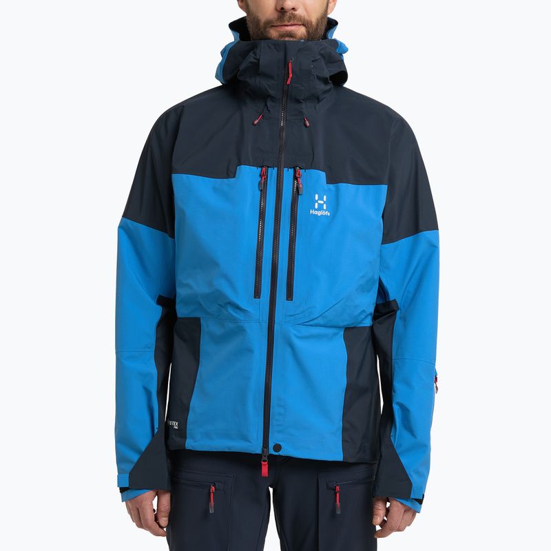 Giacca antipioggia Haglöfs Spitz GTX PRO blu nordico/blu filato da uomo