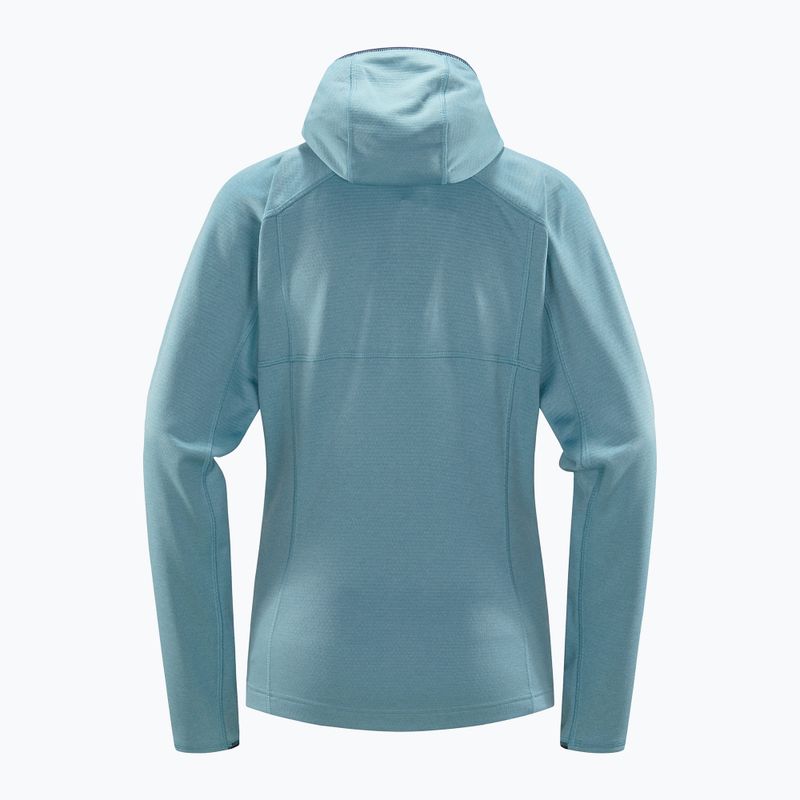 Giacca da trekking da donna Haglöfs Skuta Hood blu ghiaccio 2