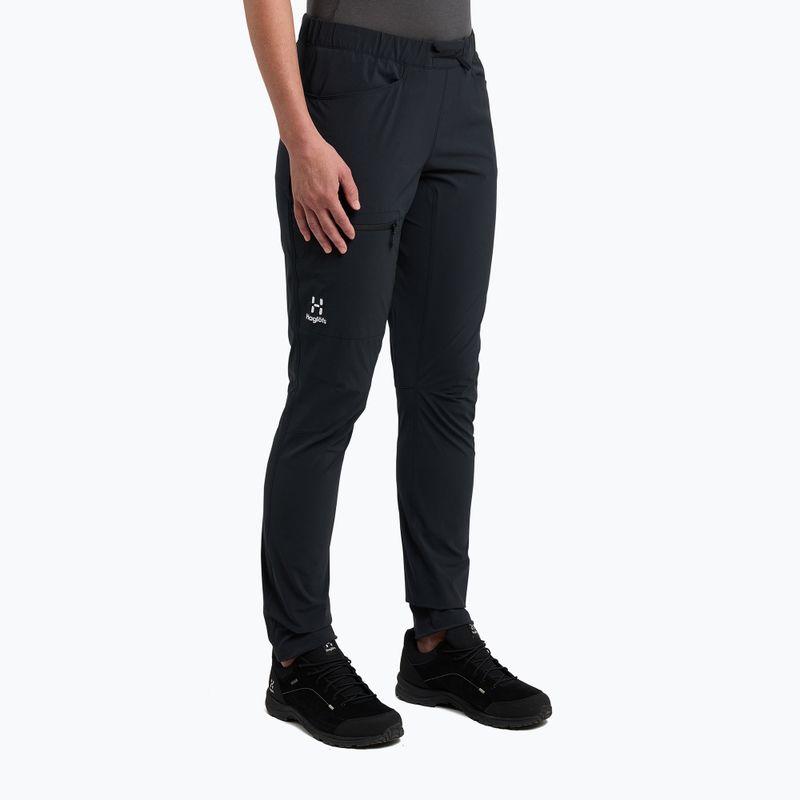Pantaloni da arrampicata da donna Haglöfs ROC Lite Slim nero vero