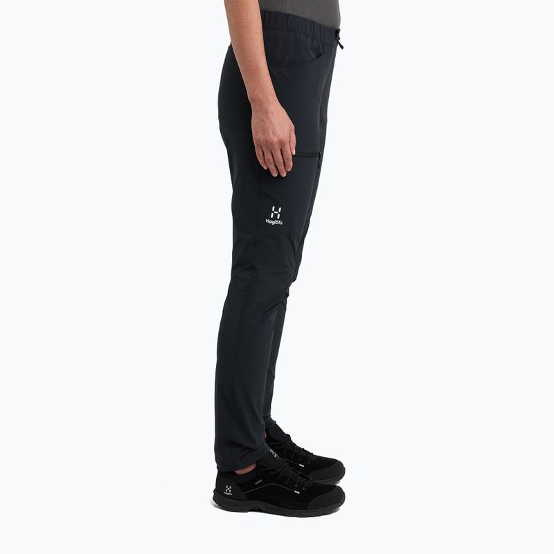 Pantaloni da arrampicata da donna Haglöfs ROC Lite Slim nero vero 2