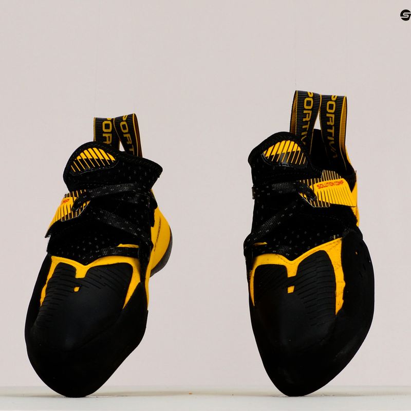 Scarpa da arrampicata La Sportiva Solution Comp uomo nero/giallo 9