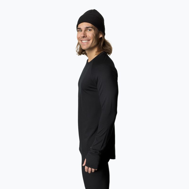 Uomo Houdini Desoli Light Crew termico attivo a maniche lunghe nero vero 4