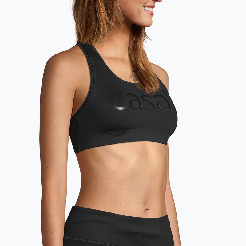 Reggiseno fitness Casall Iconic Wool Sports nero con logo 3