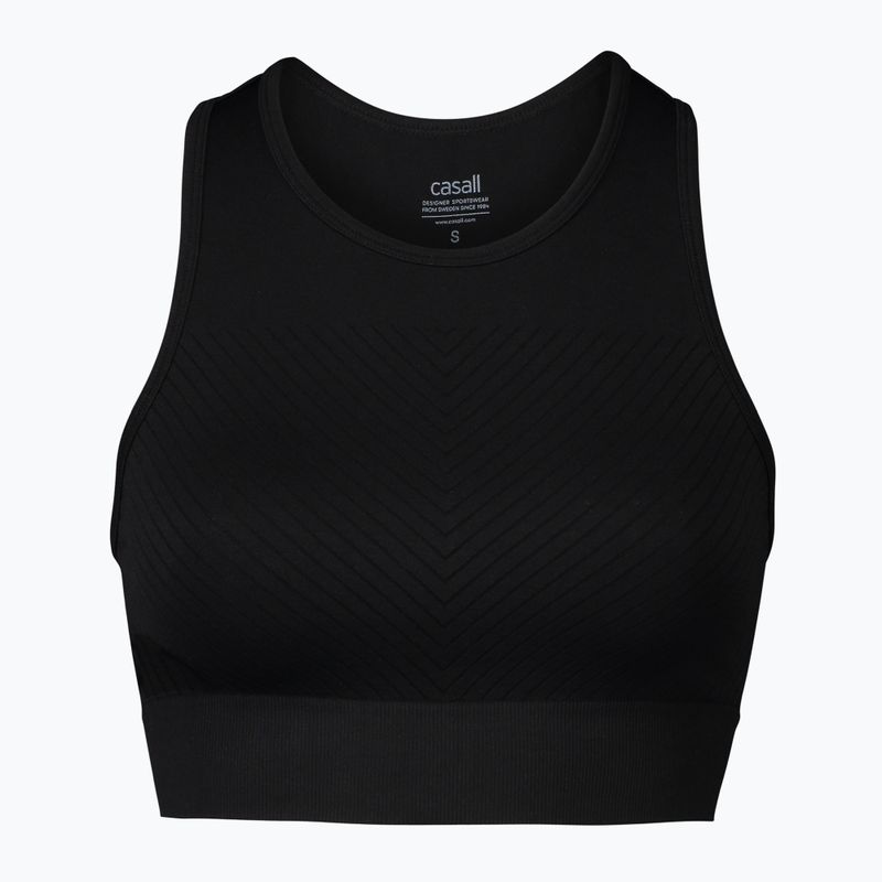 Casall Essential Block Seamless Sport top da allenamento da donna nero 3