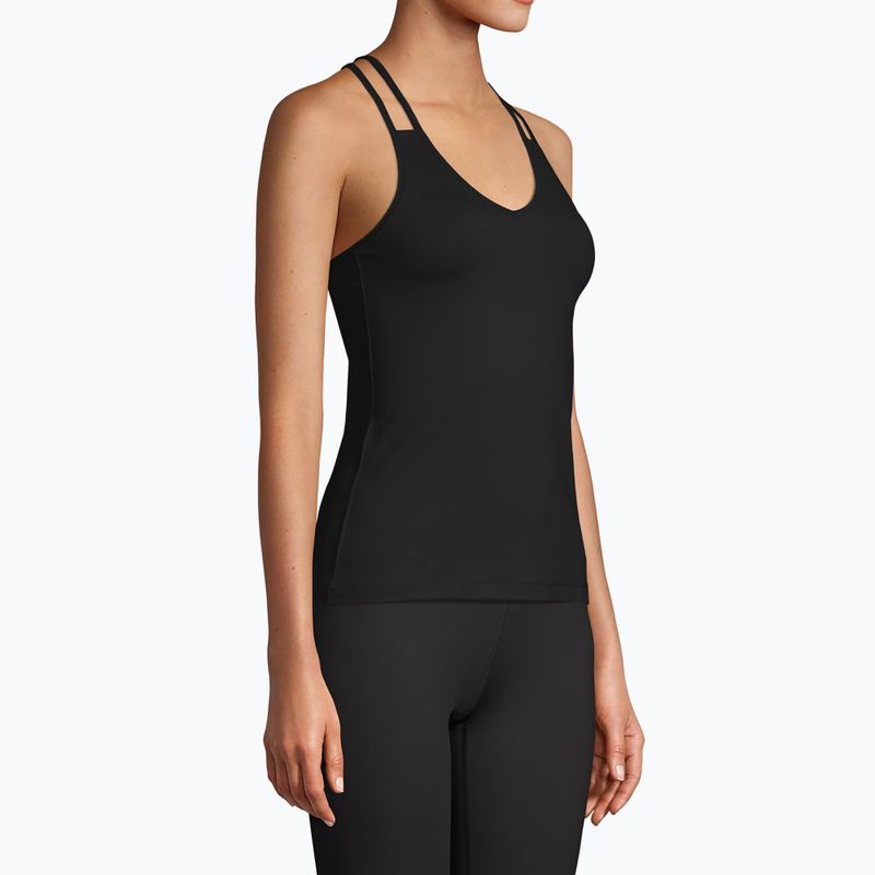 Casall Canotta da allenamento donna con scollo a V Racerback nero 2