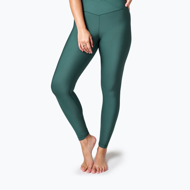 Leggings donna Casall Overlap vita alta verde giardino