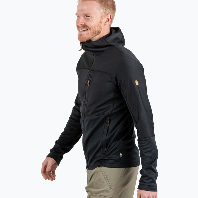 Giacca da trekking da uomo Fjällräven Abisko Trail Fleece nero 2