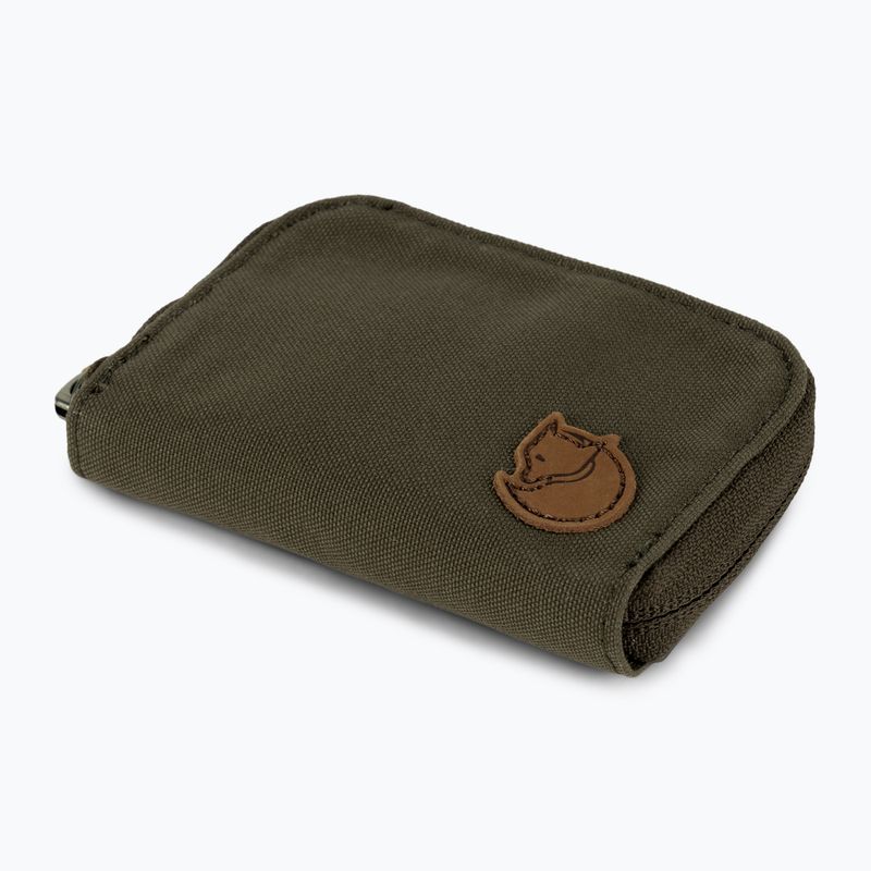 Portafoglio Fjällräven Zip Card Holder oliva scuro