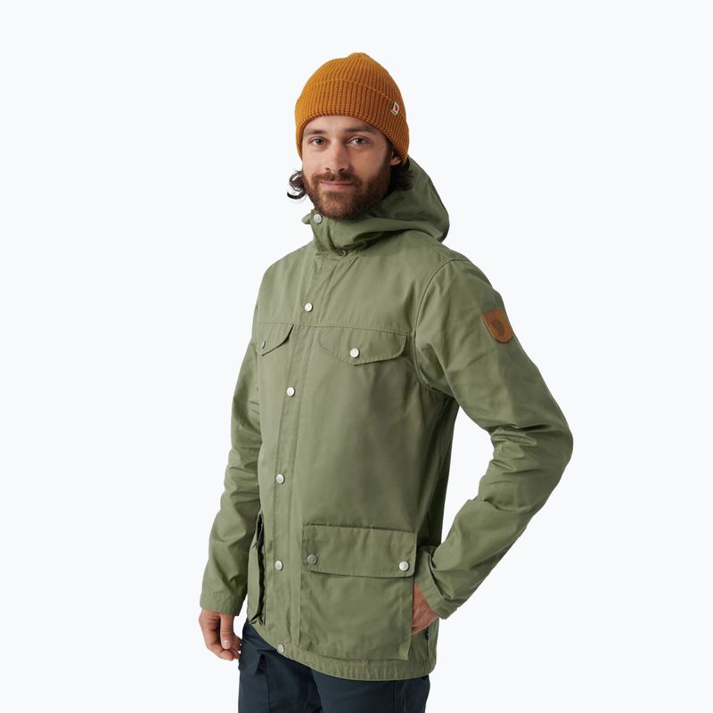 Giacca antivento da uomo Fjällräven Greenland green