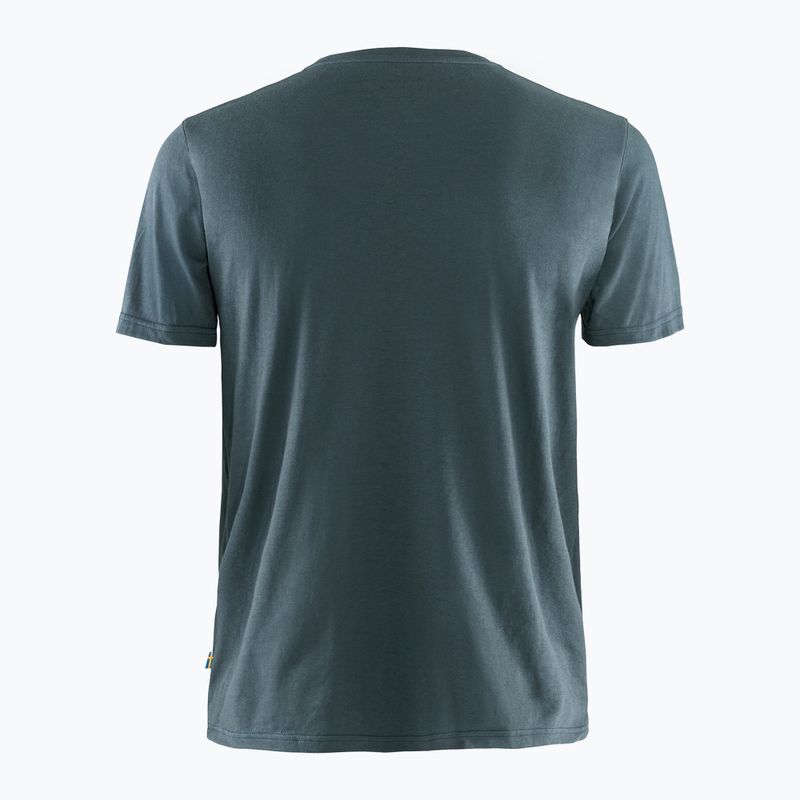 Maglietta da trekking da uomo Fjällräven Logo navy 2