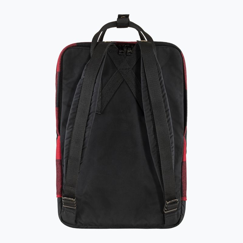 Fjällräven Kanken Re-Wool Zaino per laptop 15" rosso/nero 2