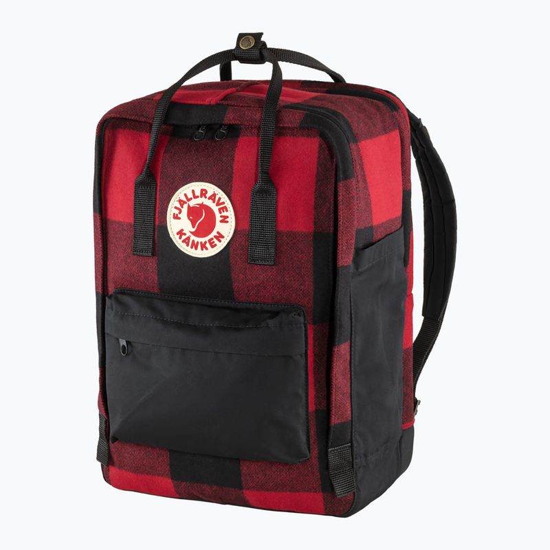 Fjällräven Kanken Re-Wool Zaino per laptop 15" rosso/nero 3