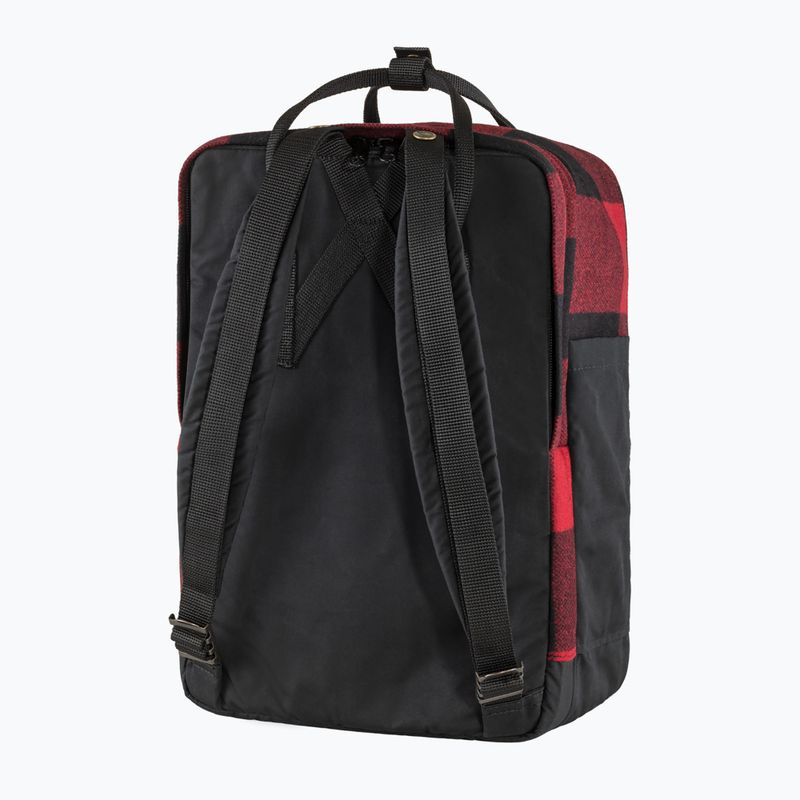 Fjällräven Kanken Re-Wool Zaino per laptop 15" rosso/nero 4