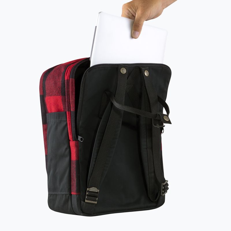 Fjällräven Kanken Re-Wool Zaino per laptop 15" rosso/nero 5