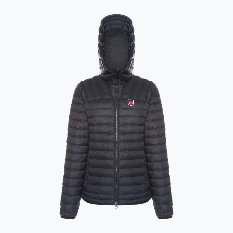 Piumino da donna Fjällräven Expedition Latt Hoodie nero