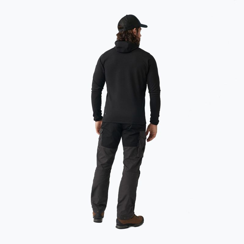 Giacca da trekking da uomo Fjällräven Keb Fleece Hoodie nero 2