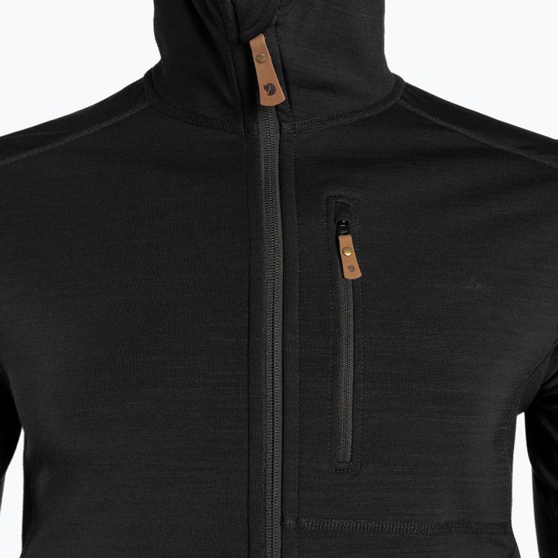 Giacca da trekking da uomo Fjällräven Keb Fleece Hoodie nero 3