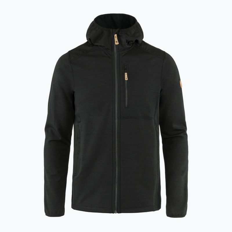 Giacca da trekking da uomo Fjällräven Keb Fleece Hoodie nero 7