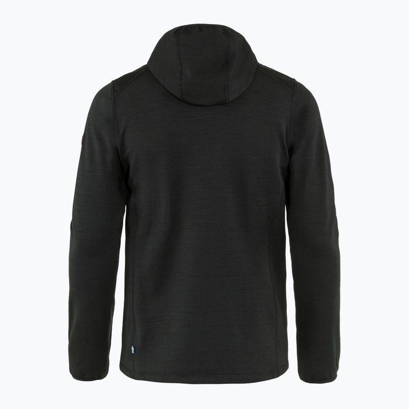 Giacca da trekking da uomo Fjällräven Keb Fleece Hoodie nero 8