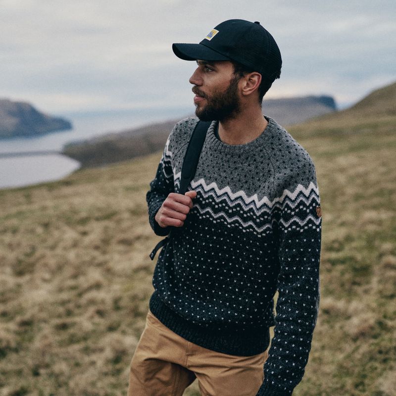 Fjällräven Övik Knit Sweater Uomo navy scuro 11