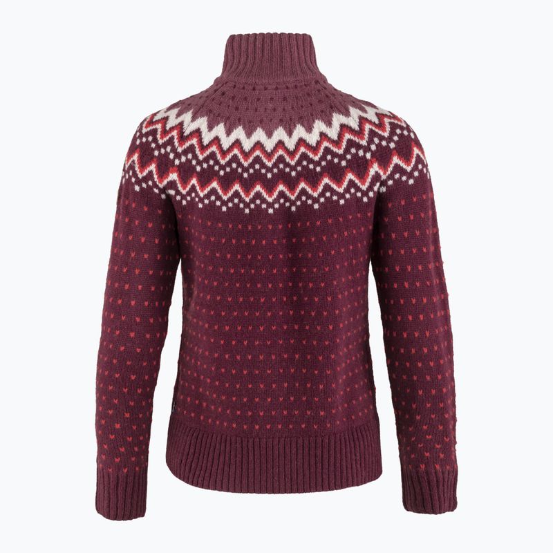 Fjällräven maglione da donna Övik Knit Cardigan granata scuro 2