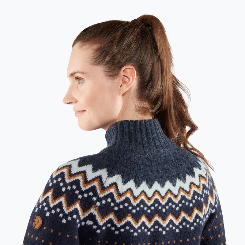 Fjällräven maglione da donna Övik Knit Cardigan navy scuro 7