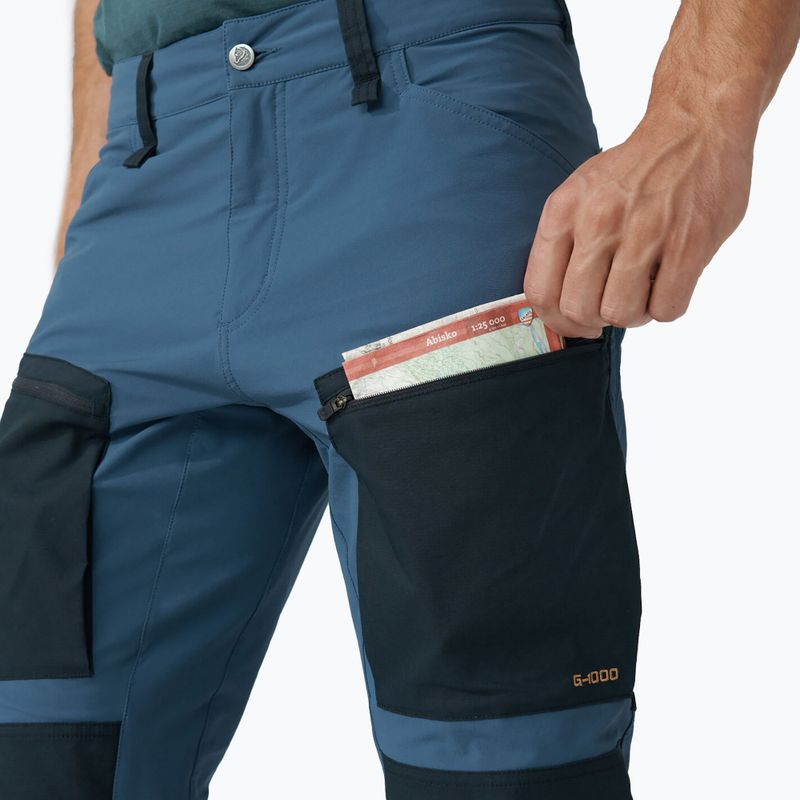 Pantaloni da trekking da uomo Fjällräven Keb Agile blu indaco/marino scuro 4