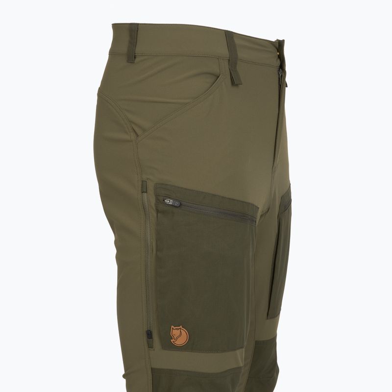 Pantaloni da trekking da uomo Fjällräven Keb Agile verde alloro/bosco profondo 3