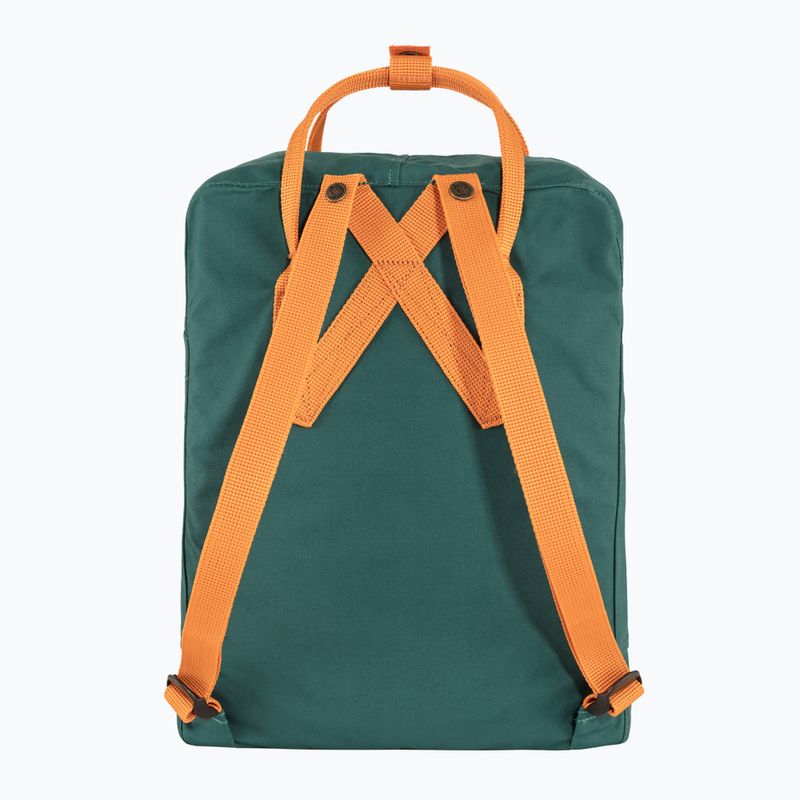 Zaino da trekking Fjällräven Kanken 16 l verde artico/arancio piccante 3