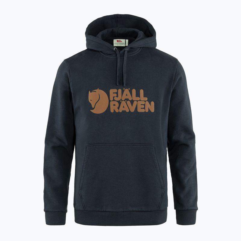 Felpa da trekking da uomo Fjällräven Logo Hoodie navy scuro 6