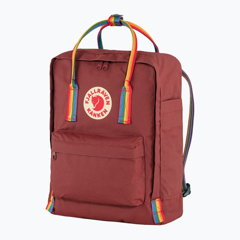 Zaino da città Fjällräven Kanken Rainbow 16 l, rosso bue/ fantasia arcobaleno 2