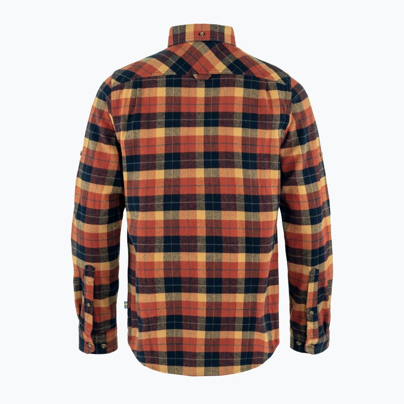 Camicia da uomo Fjällräven Singi Heavy Flannel autumn leaf/dark navy 2