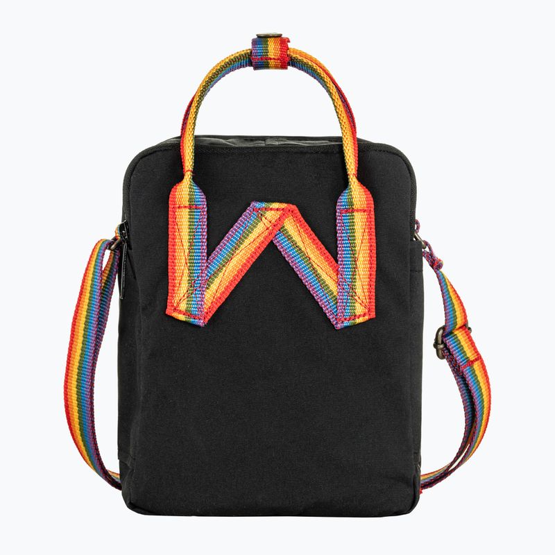 Fjällräven Kanken Rainbow Sling 2,5 l nero/arcobaleno 3