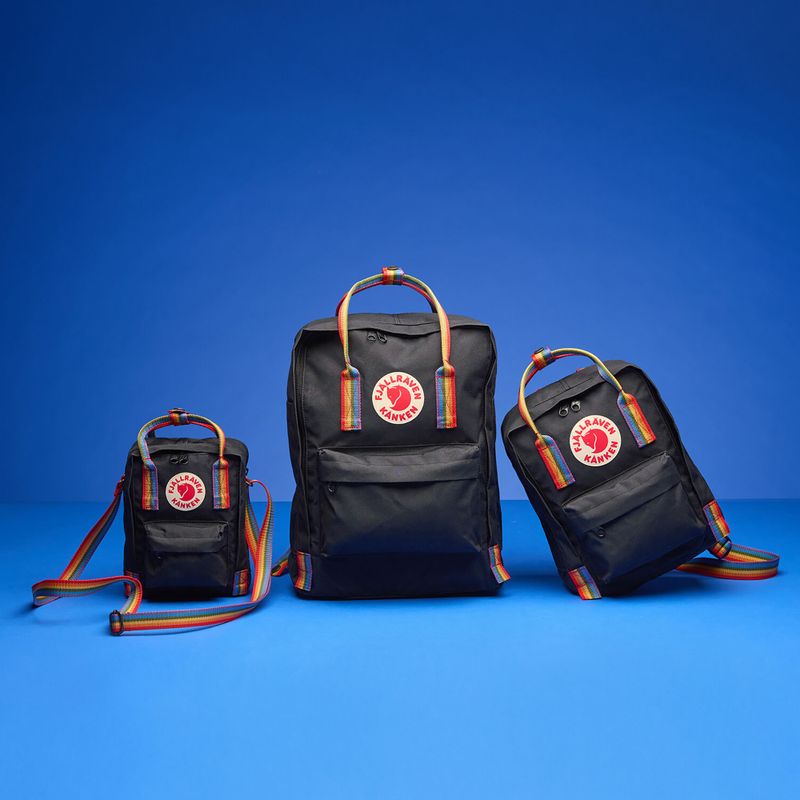 Fjällräven Kanken Rainbow Sling 2,5 l nero/arcobaleno 8