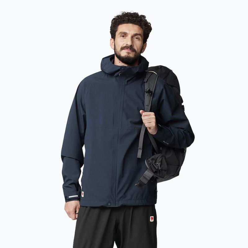 Giacca da pioggia da uomo Fjällräven HC Hydratic Trail navy scuro