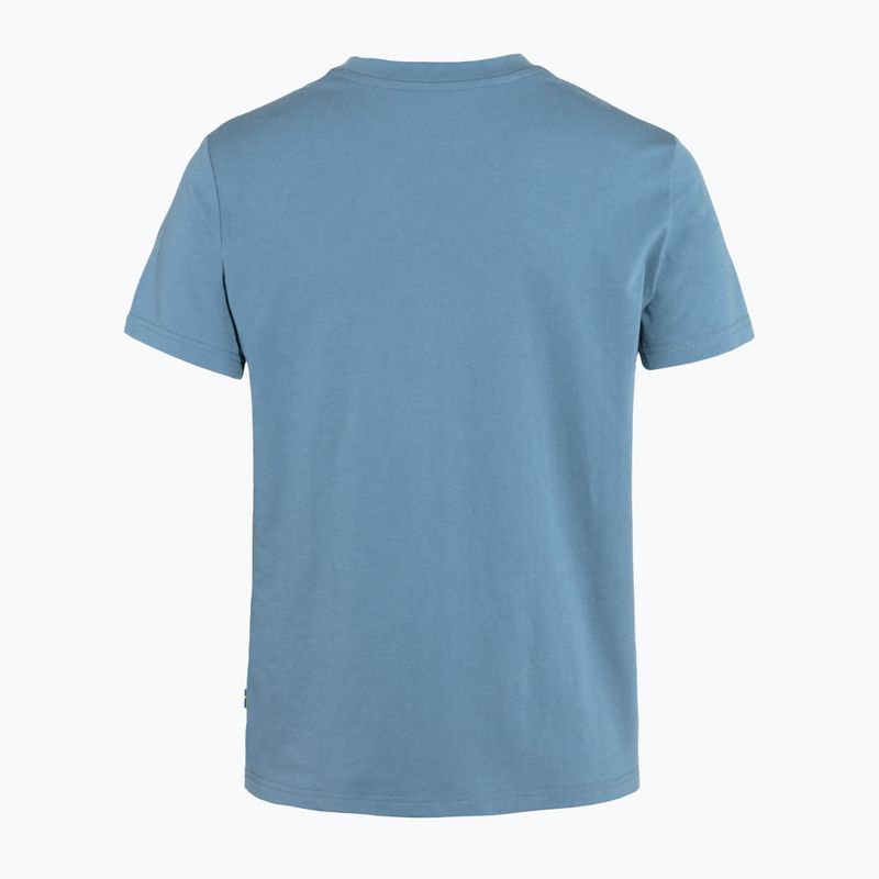 Maglietta con logo Fjällräven da donna, blu alba 2
