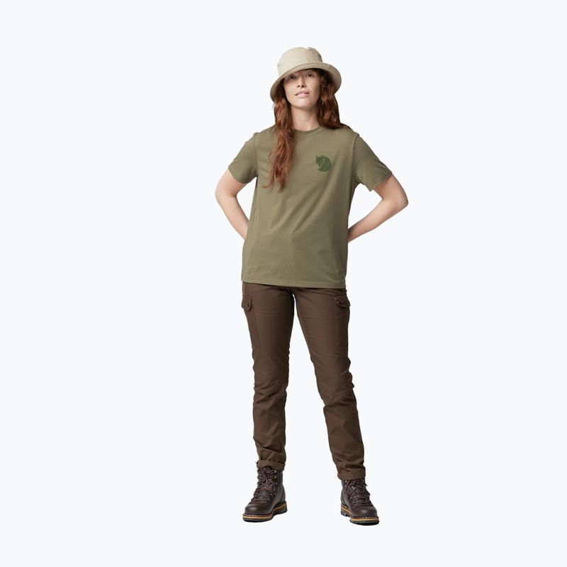 T-shirt trekking donna Fjällräven Fox Boxy Logo verde