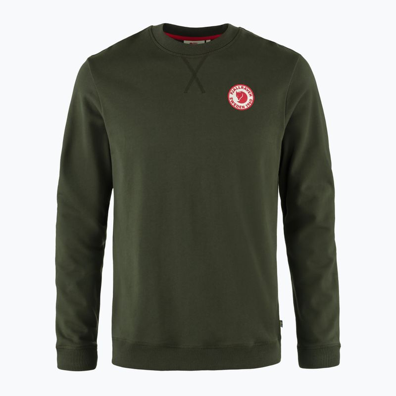 Felpa Fjällräven 1960 Logo Badge Uomo Foresta profonda