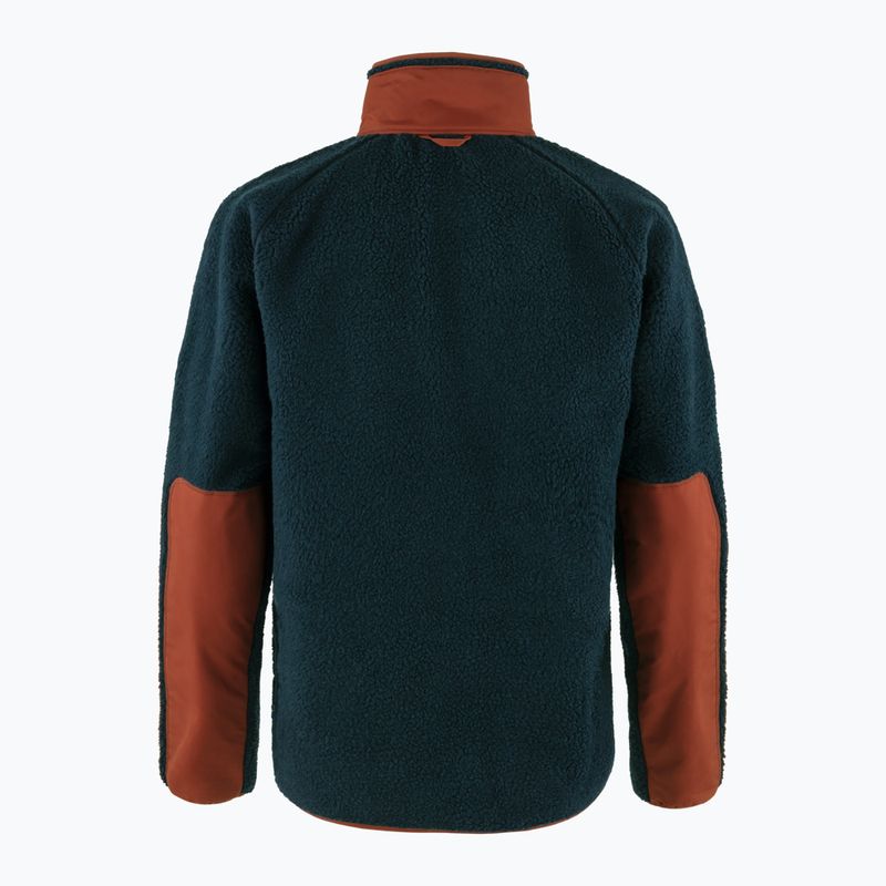 Felpa da uomo in pile Fjällräven Vardag Pile navy/foglia d'autunno 2